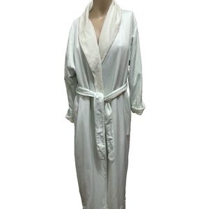 NWT Oscar de la Renta Long Robe Satin & Fleece SMALL